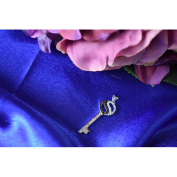 925 Sterling Silver Black & White CZ 