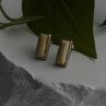 Vintage 925 Sterling Silver Golden Yellow Mother of Pearl Earrings