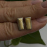Vintage 925 Sterling Silver Golden Yellow Mother of Pearl Earrings