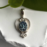 Sajen 925 Sterling Silver Blue Marcasite Artisan Pendant