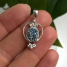 Sajen 925 Sterling Silver Blue Marcasite Artisan Pendant