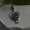 Sajen 925 Sterling Silver Blue Marcasite Artisan Pendant