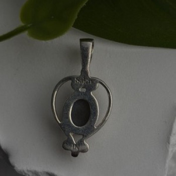 Sajen 925 Sterling Silver Blue Marcasite Artisan Pendant