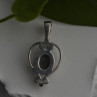 Sajen 925 Sterling Silver Blue Marcasite Artisan Pendant