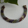 Luxury Rainbow Tennis 925 Sterling Silver Multicolor Gemstones Bracelet 7
