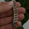 925 Sterling Silver Gold Tone Diamond Tennis Bracelet 7