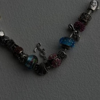 Donatella 925 Sterling Silver 19 Charms Bracelet