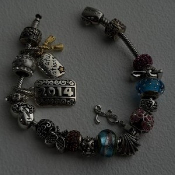 Donatella 925 Sterling Silver 19 Charms Bracelet