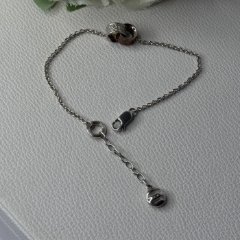 Ewa 925 Sterling Silver CZ Bracelet Length 7/ 8.5 Inch