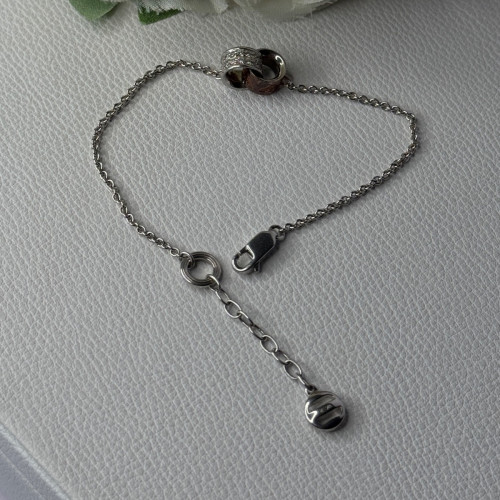 Ewa 925 Sterling Silver CZ Bracelet Length 7/ 8.5 Inch