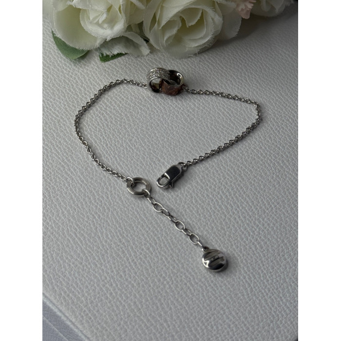 Ewa 925 Sterling Silver CZ Bracelet Length 7/ 8.5 Inch