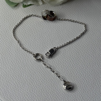 Ewa 925 Sterling Silver CZ Bracelet Length 7/ 8.5 Inch
