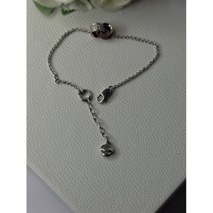 Ewa 925 Sterling Silver CZ Bracelet Length 7/ 8.5 Inch