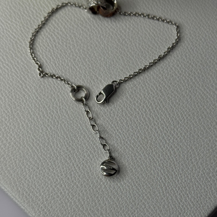 Ewa 925 Sterling Silver CZ Bracelet Length 7/ 8.5 Inch