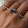 Ewa 925 Sterling Silver CZ Bracelet Length 7/ 8.5 Inch