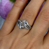 10K White Gold Chocolate Brown & White Diamonds Ring Size 7