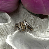 10K White Gold Chocolate Brown & White Diamonds Ring Size 7