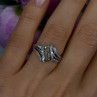 10K White Gold Chocolate Brown & White Diamonds Ring Size 7