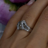 10K White Gold Chocolate Brown & White Diamonds Ring Size 7