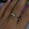 Elegant 14K Yellow Gold Opal & Diamond Heart Motif Ring Size 8.5