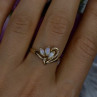 Elegant 14K Yellow Gold Opal & Diamond Heart Motif Ring Size 8.5