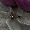 10K Rose Gold Morganite White & Chocolate Diamonds Ring Size 7