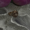 10K Rose Gold Morganite White & Chocolate Diamonds Ring Size 7