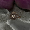 10K Rose Gold Morganite White & Chocolate Diamonds Ring Size 7