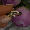 Elegant 14K Yellow Gold Emerald & White Topaz Ring Size 6