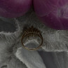 Elegant 14K Yellow Gold Emerald & White Topaz Ring Size 6