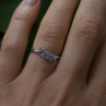 10K White Gold Lavender Sapphire & Diamond Ring Size 6.5