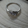 10K White Gold Lavender Sapphire & Diamond Ring Size 6.5