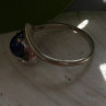 14K White Gold Blue Star Sapphire Heart Ring Size 5.5