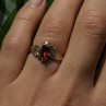 Elegant 10K Yellow Gold Garnet & Diamond Ring Size 6