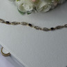 Dl 925 Sterling Silver Gold Plated Sapphire Bracelet Length 7.5 Inch