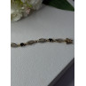 Dl 925 Sterling Silver Gold Plated Sapphire Bracelet Length 7.5 Inch