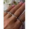Dl 925 Sterling Silver Gold Plated Sapphire Bracelet Length 7.5 Inch