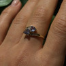 Elegant 14K Yellow Gold Tanzanite & Diamond Ring Size 8.5