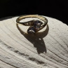 Elegant 14K Yellow Gold Tanzanite & Diamond Ring Size 8.5