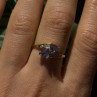 Elegant 14K Yellow Gold Tanzanite & Diamond Ring Size 8.5