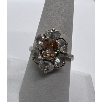 925 Sterling Silver CZ Ring Size 8