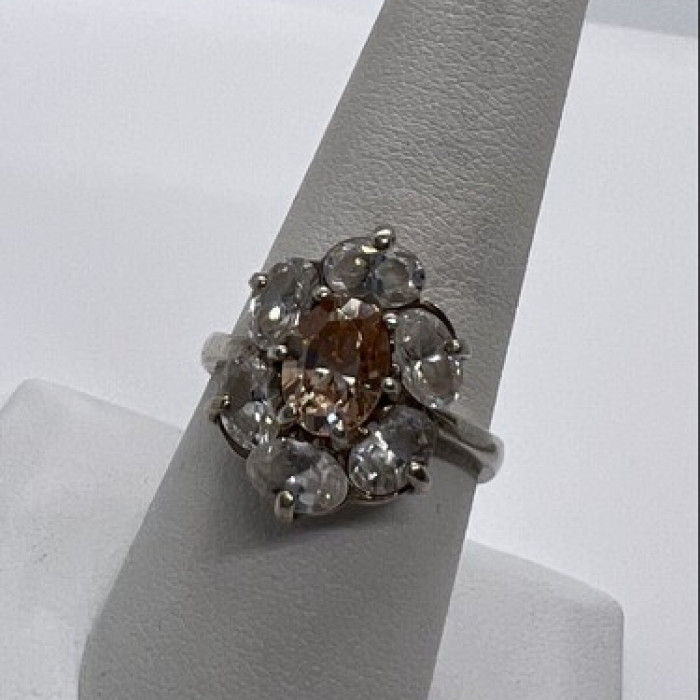 925 Sterling Silver CZ Ring Size 8