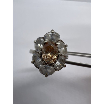 925 Sterling Silver CZ Ring Size 8