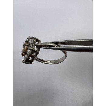 925 Sterling Silver CZ Ring Size 8