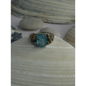 925 Sterling Silver Topaz Ring Size 7