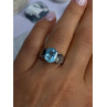 925 Sterling Silver Topaz Ring Size 7
