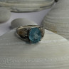 925 Sterling Silver Topaz Ring Size 7