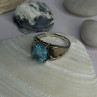 925 Sterling Silver Topaz Ring Size 7