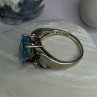 925 Sterling Silver Topaz Ring Size 7