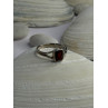 Classy 925 Sterling Silver Garnet Ring Size 8